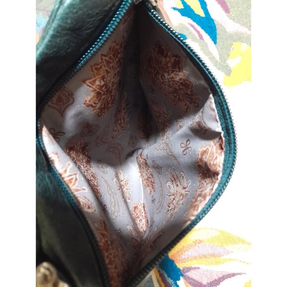 Dark Green Leather HOBO International Bifold Wallet - Picture 3 of 9